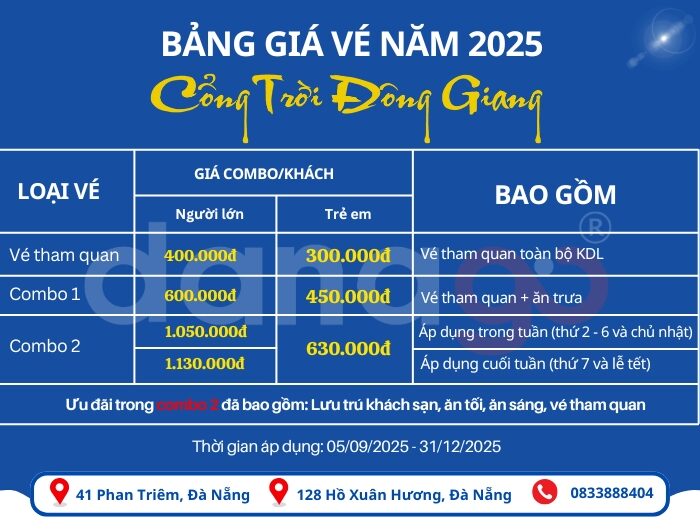 VÉ CỔNG TRỜI ĐÔNG GIANG
