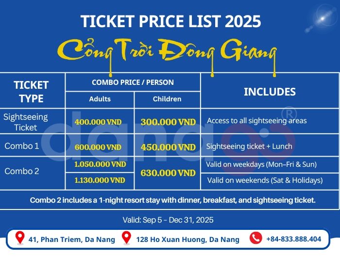Dong Giang Heaven's Gate Tickets DANATICKET