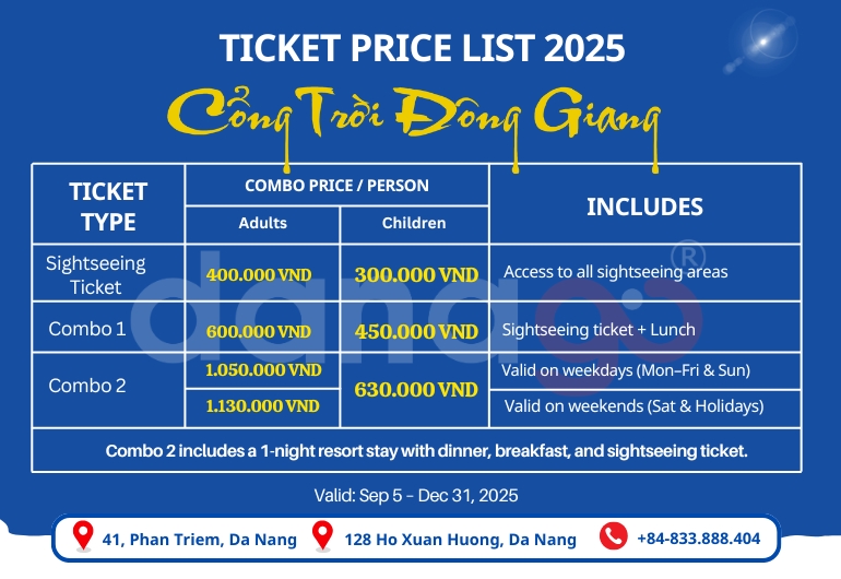 Dong Giang Heaven's Gate Tickets DANATICKET
