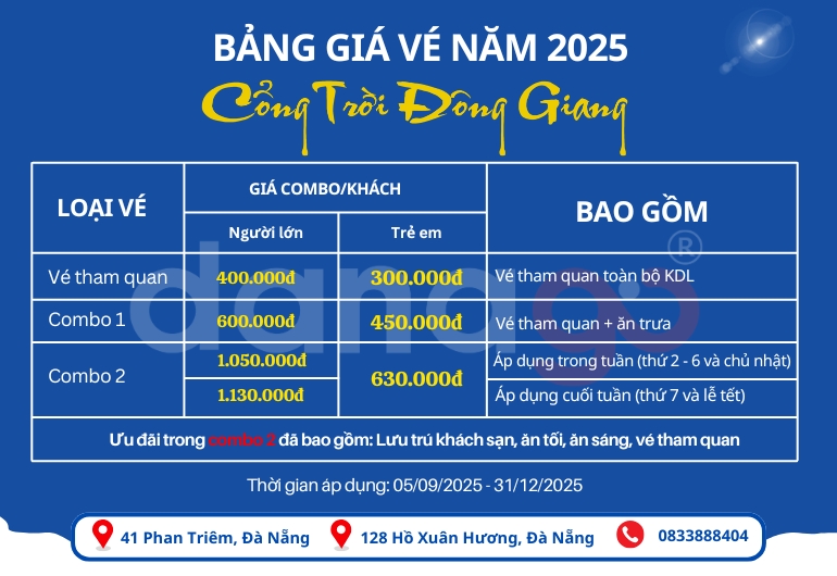 Vé Cổng Trời Đông Giang DANATICKET