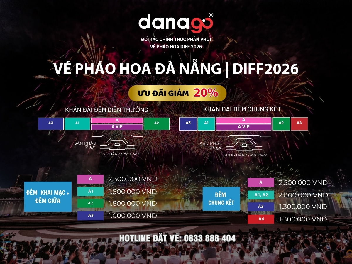 Vé pháo hoa Đà Năng 2026 Vé pháo hoa Đà Năng 2026